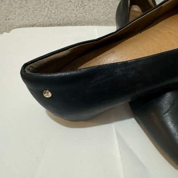 Frankie 4 Saving Soles Shoes Womens 9 Gianna Black Leather Ballet Flats - Picture 4 of 12